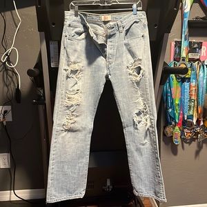 Levi 501 button fly jeans